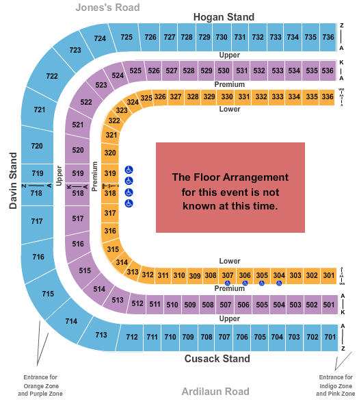 Croke Park NFL Seating Chart